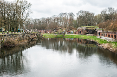 KALININGRAD, RUSSIA - APRIL 07, 2017: Heisenau fort number 4 historical military placeのeditorial素材