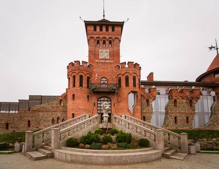NESSELBECK, RUSSIA - JULY 05, 2017: Modern castle hotel Nesselbeck in the Kaliningrad region. Famous tourist attraction in Russiaのeditorial素材
