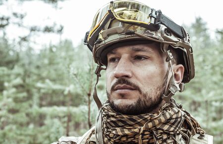Handsome man in italian military uniform