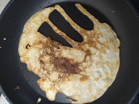 Strange funny pancake flatbread for Easter food