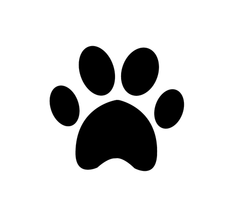 Animal pawprint icon isolated on white background. Vector illustration, icon, clip art. のイラスト素材