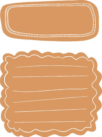 text frames in the style of Christmas gingerbreadのイラスト素材