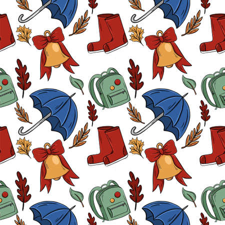Autumn pattern school and the beginning of studies