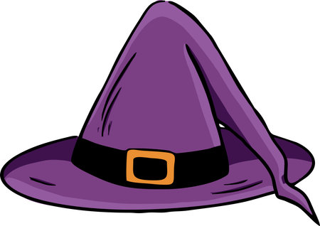 Illustration of a witchs hat for Halloweenのイラスト素材