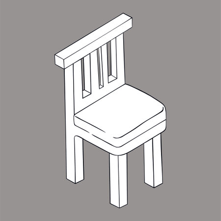 Isometric image of a chairのイラスト素材