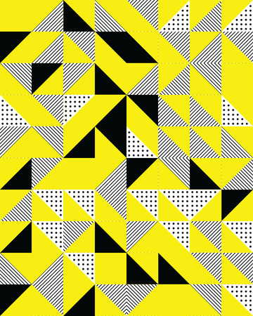 Triangular or square geometric abstract seamless pattern. Ornament texture or mosaic design backdrop tile templateのイラスト素材
