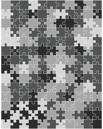 Separate pieces of big colorful puzzle, illustrationのイラスト素材