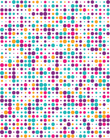 Pattern with colorful dots, Seamless vector backgroundのイラスト素材
