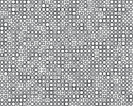 Pattern with random squares and circles, seamless backgroundのイラスト素材