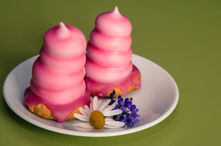 delicious creamy pink pie image