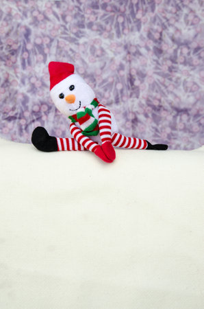 beautiful christmas concept with snowmanの写真素材