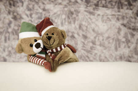 beautiful christmas concept with  bearsの写真素材