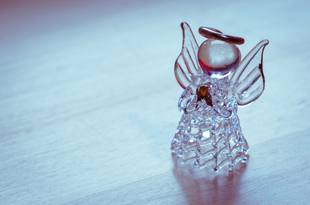 pink vitreous angel figure imageの写真素材