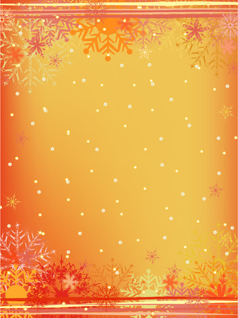 red yellow christmas greeting card illustrationのイラスト素材