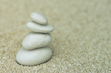 pile of stones on gravel backgroundの写真素材