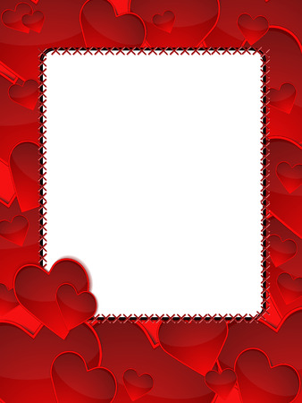 group of red hearts illustration backgroundのイラスト素材