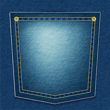 emply blue jeans pocket illustrationのイラスト素材