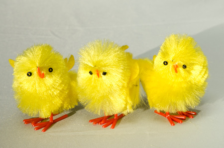 easter artificial yellow hen imageの写真素材