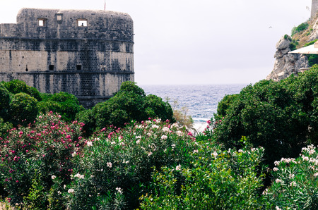 ancient fortress in Dubrovnik city  imageの写真素材