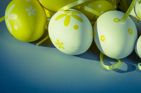 group of yellow easter eggs image