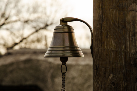 metal bell detail image backgroundの写真素材