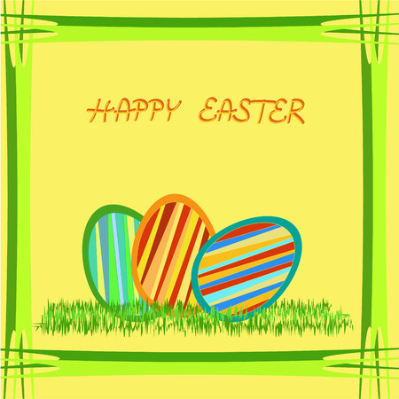 colorful easter egg illustration vectorのイラスト素材