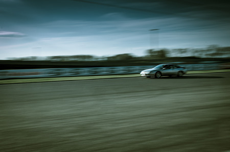 fast sport car in car route