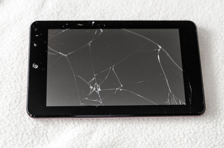 broken tabletの写真素材