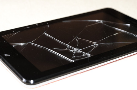 broken tabletの写真素材