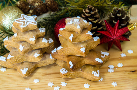 decorated homemade handmade christmas gingerbread cookies