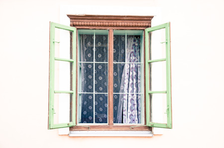 rural window against white wall