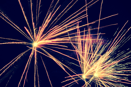 colorful fireworks on black night sky