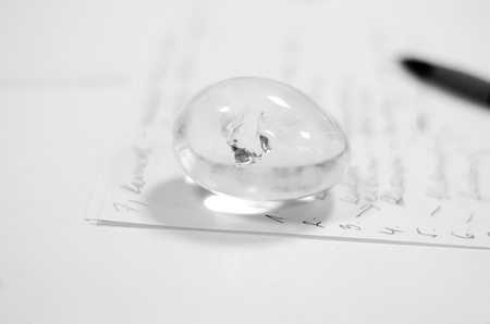 round transparent gem stonesの写真素材