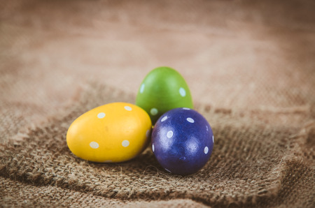 Colorful easter egg decoration retro style