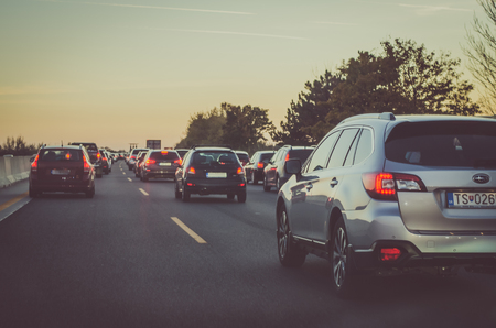 traffic jam on the roadのeditorial素材