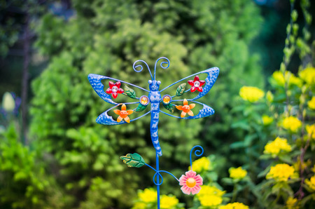 beautiful decoration of butterfly in the gardenの写真素材