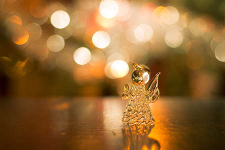 four burning candles with traditional festive cristian atmosphere full of light and magicの写真素材