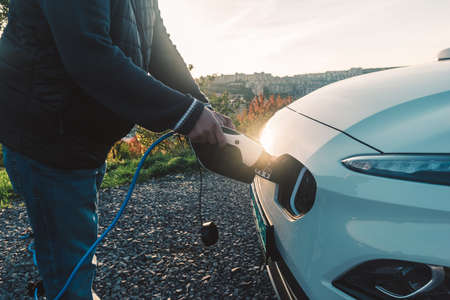 detail to electric mark notification of EV car