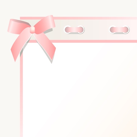 Vector illustration of a frame with a bowのイラスト素材