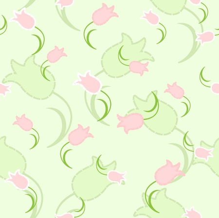 Illustration of a seamless texture with pink flowersのイラスト素材