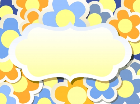 colorfull background with flowerのイラスト素材