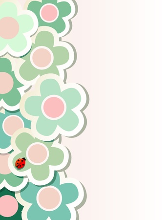 illustration of a background with flowersのイラスト素材