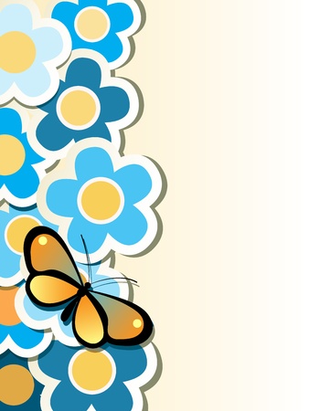 Vector illustration of a background with flowersのイラスト素材