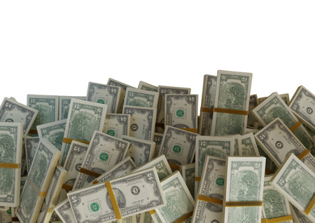 Large pile of two united states dollar bill large resolution for business, finance, news backgroundの写真素材
