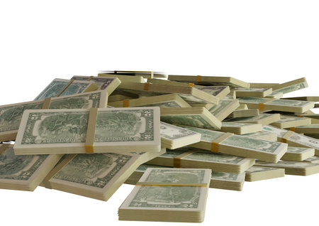 Large pile of two united states dollar bill large resolution for business, finance, news backgroundの写真素材