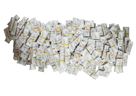 Large pile of one hundred united states dollar bill large resolution for business, finance, news backgroundの写真素材