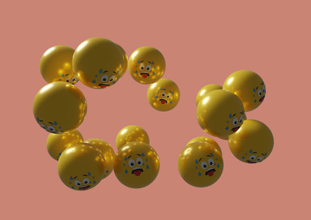 3d render Emoji illustration  of emoticon faces character. Floating Emojis or emoticons perfect for...