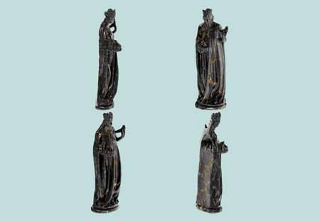 Sculpture of John the Baptist donatello - Renaissance Portrait Bust in Black Marble and Gold
Empress Cunigunde of Luxembourg with church model - Renaissance Portrait Bust in Black Marble and Goldの写真素材