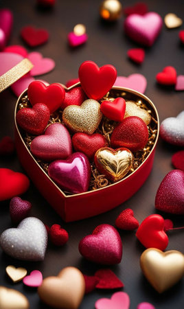 Valentine's Day, love, roses, heart, romantic day for couples in love in winter.の写真素材