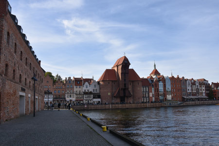 Panoramic view of the Old Town in Gdansk, Poland. Gdansk is the ninth largest city in Poland.